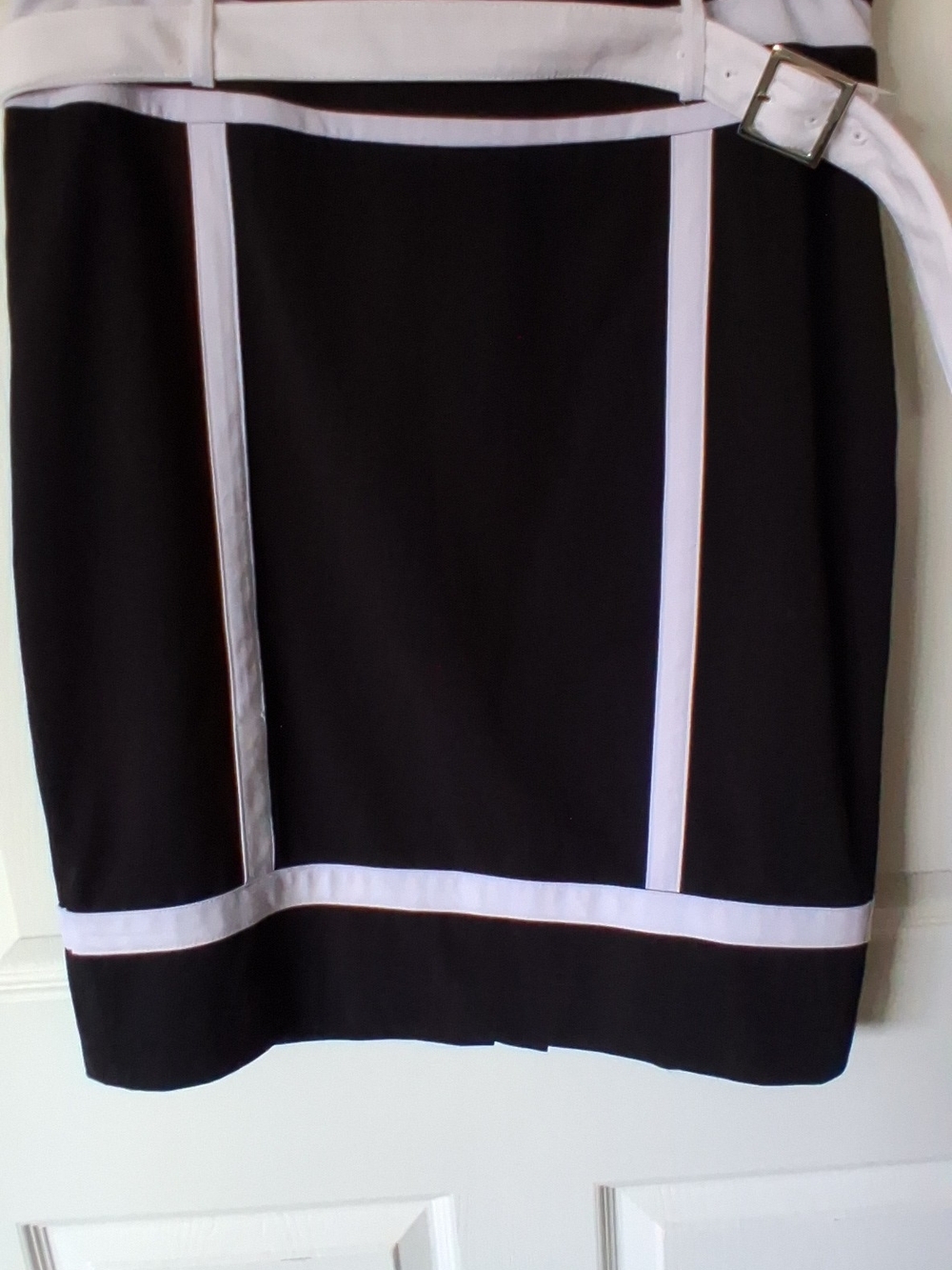 Worthington Color Block Mini Skirt Black & White Size 12 Like New
